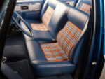 16 1979 Chevy Crew Cab front seats blue leather orange plaid classic truck custom interior