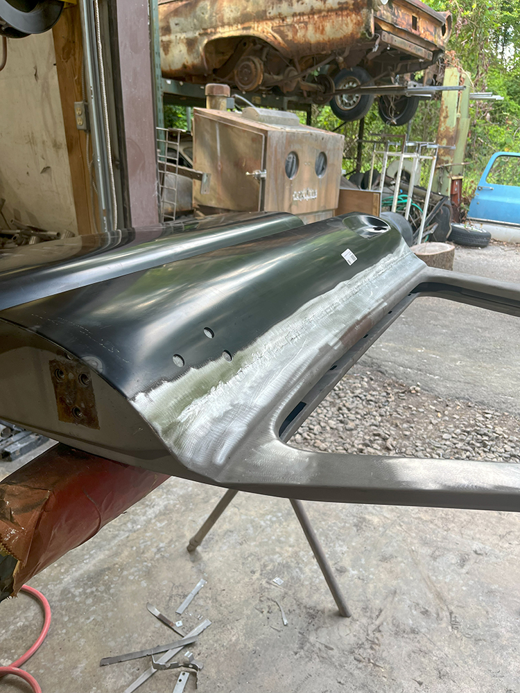 43 Sanded and blended edges on 1966 Chevy truck door for a seamless finish