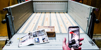 00 Restored Chevrolet Task Force truck bed with a clean tailgate setup