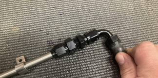 000 AN fuel fitting installation on stainless steel fuel line detailed assembly guide