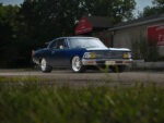 004 1966 Chevy Chevelle blue custom low stance chrome wheels yellow lights