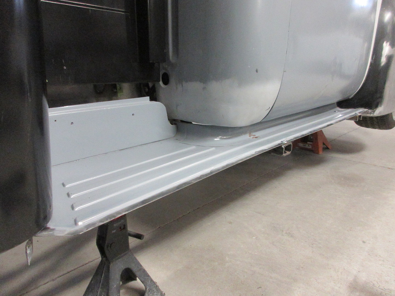 02 Ford F100 installed running board restoration process