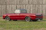 03 Side profile of the 1967 Chevy C10 highlighting its sleek body lines and contrasting gray roof 1