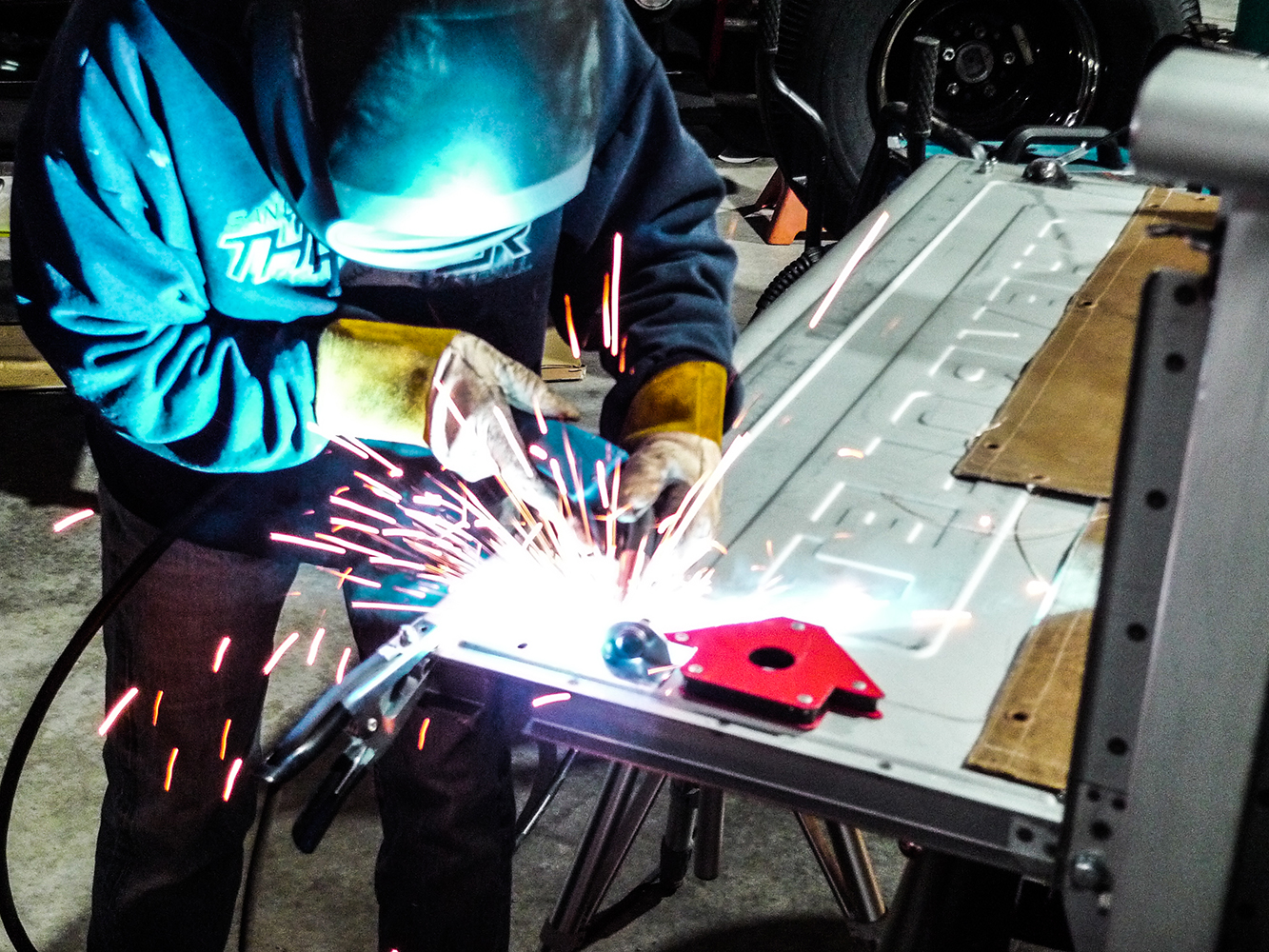 21 welding new latch onto tailgate