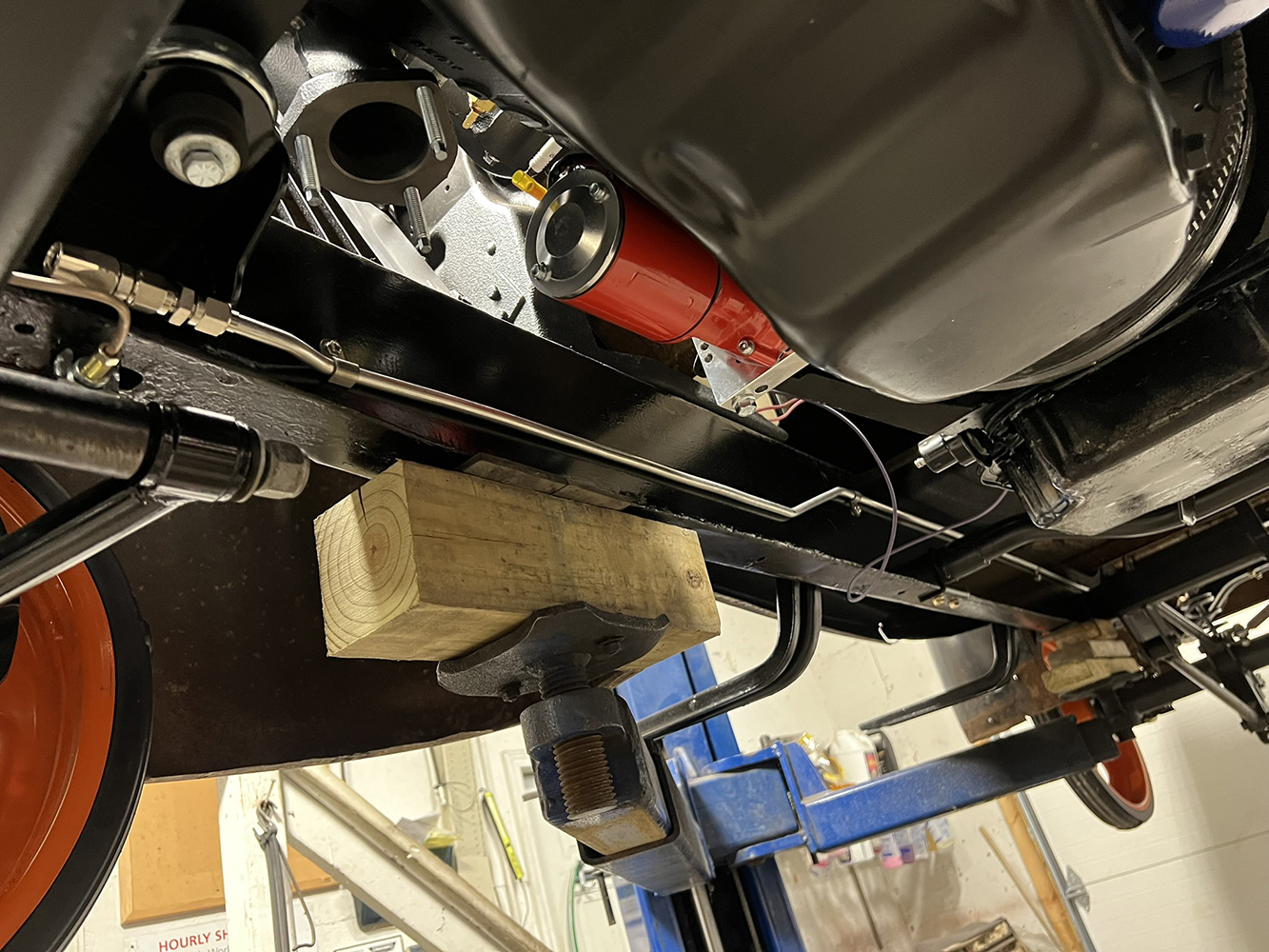 23 1946 Chevy hard brake lines installed