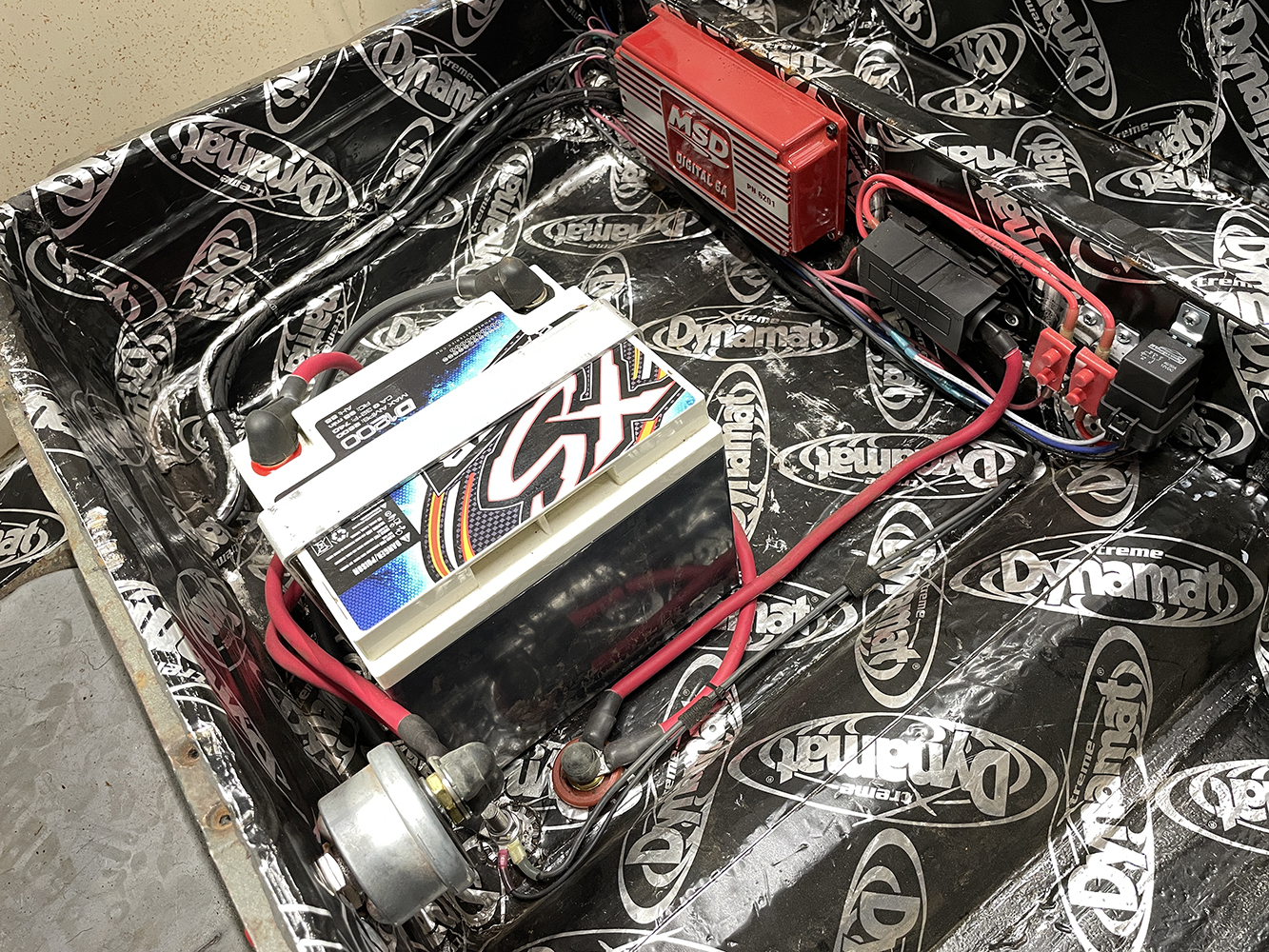 31 1946 Chevy battery housing with dynamat lined