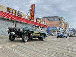 001 1966 Chevy Nova gasser Moving Violation on the boardwalk with high front lift and straight axle stance