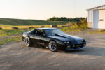 001 1986 Camaro IROC Z black pro touring stance with deep dish wheels aggressive street look