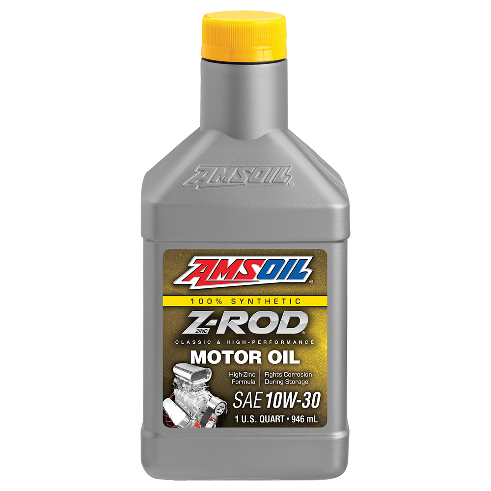 001 AMSOIL Z Rod 10W 30 motor oil for classic and high performance engines high zinc formula for protection