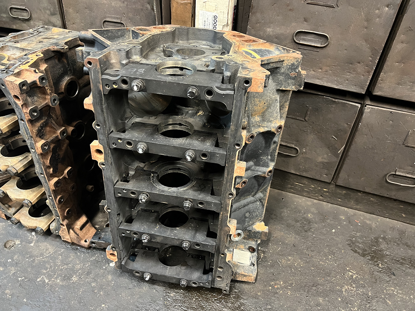 002 LS3 engine blocks raw condition prep cleaning machining Chevy high performance rebuild project
