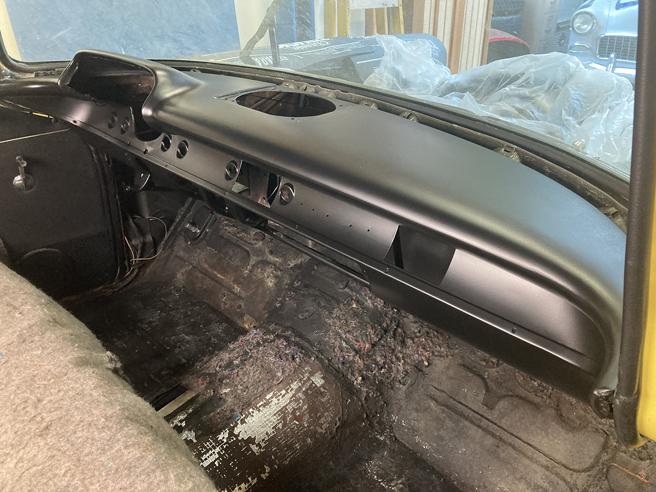 003 Freshly painted dashboard restoration for 1957 Chevy truck