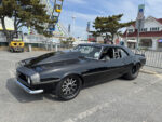 004 1968 Chevy Camaro SS drag build in gloss black with beadlock wheels and parachute setup
