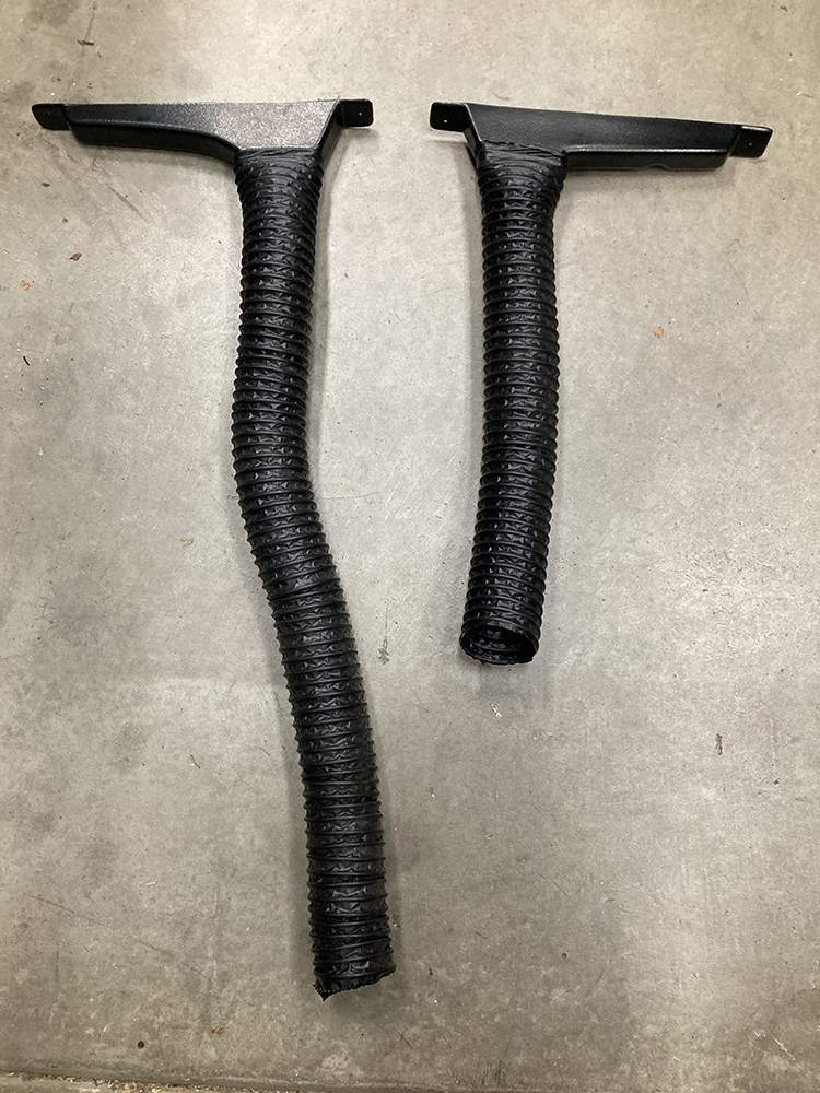 006 Custom defrost duct hoses for Vintage Air system installation