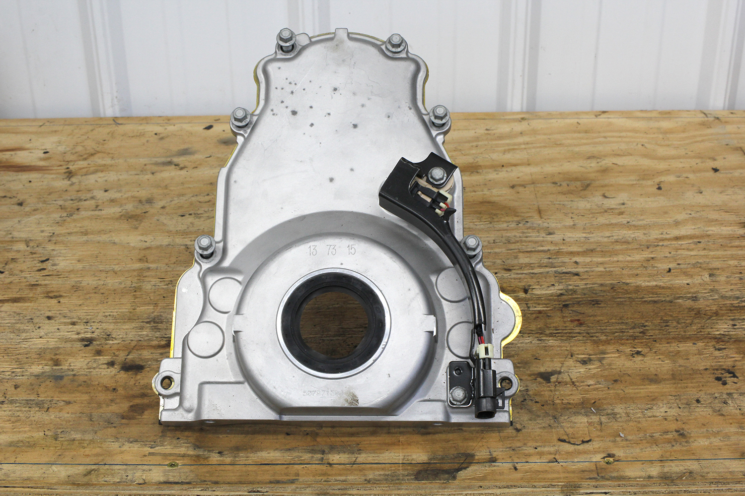 006 LS front timing cover crank sensor installation workbench
