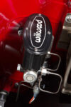 008 1957 Chevy Wilwood master cylinder installed in the custom finished engine bay