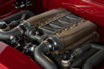 009 1966 Chevelle close up twin turbo engine high flow piping billet components