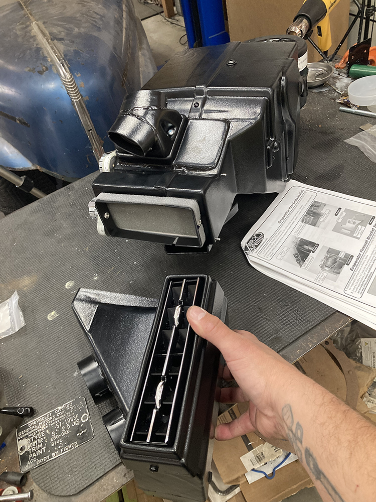 009 Vintage Air vent assembly test fit before final installation