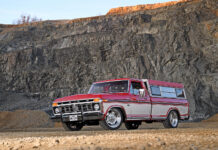 01 1976 Ford F 150 two tone red and white lowered stance classic pickup