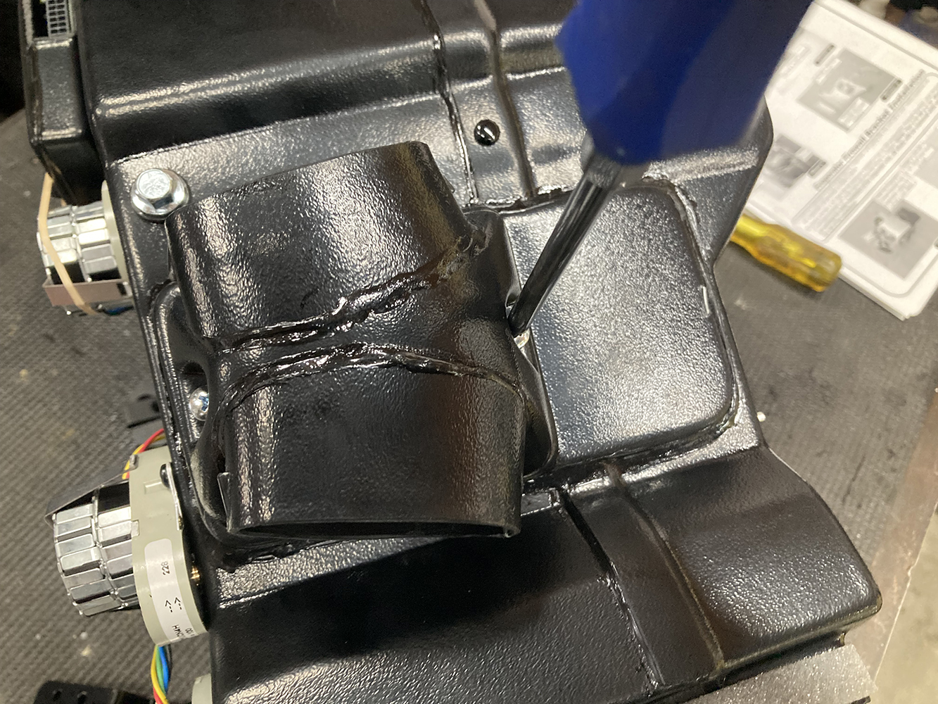 010 Securing a duct adapter onto the Vintage Air evaporator housing