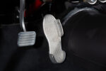 011 1957 Chevrolet Bel Air gas pedal featuring a custom foot shaped accelerator and aluminum brake pedal for vintage race inspired style