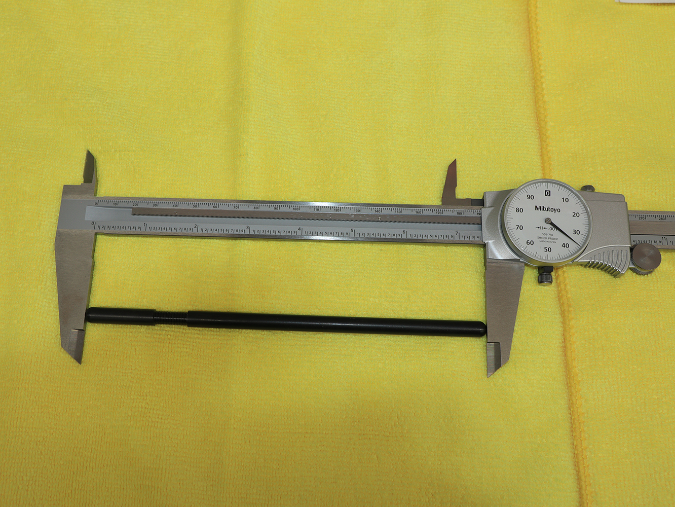 011 LS pushrod length verification Mitutoyo dial caliper measuring tool