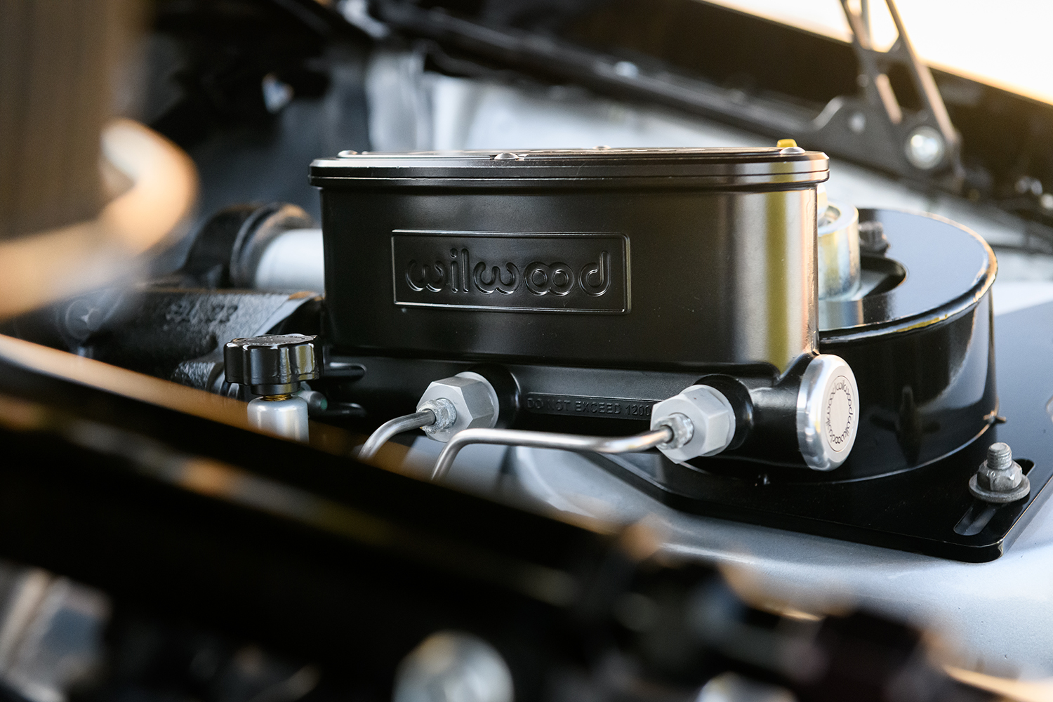 012 1986 Camaro IROC Z Wilwood black master cylinder enhances braking performance with high end precision