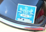 015 1967 Chevrolet Nova SS windshield featuring a vintage Pennsylvania passenger car inspection sticker from 1968