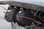 019 1961 Chevrolet Impala parachutes with twin drag chutes and rear wing for high speed braking and stability