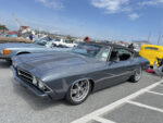 024 1969 Chevrolet Chevelle Pro Touring in graphite gray with black stripes and Forgeline wheels