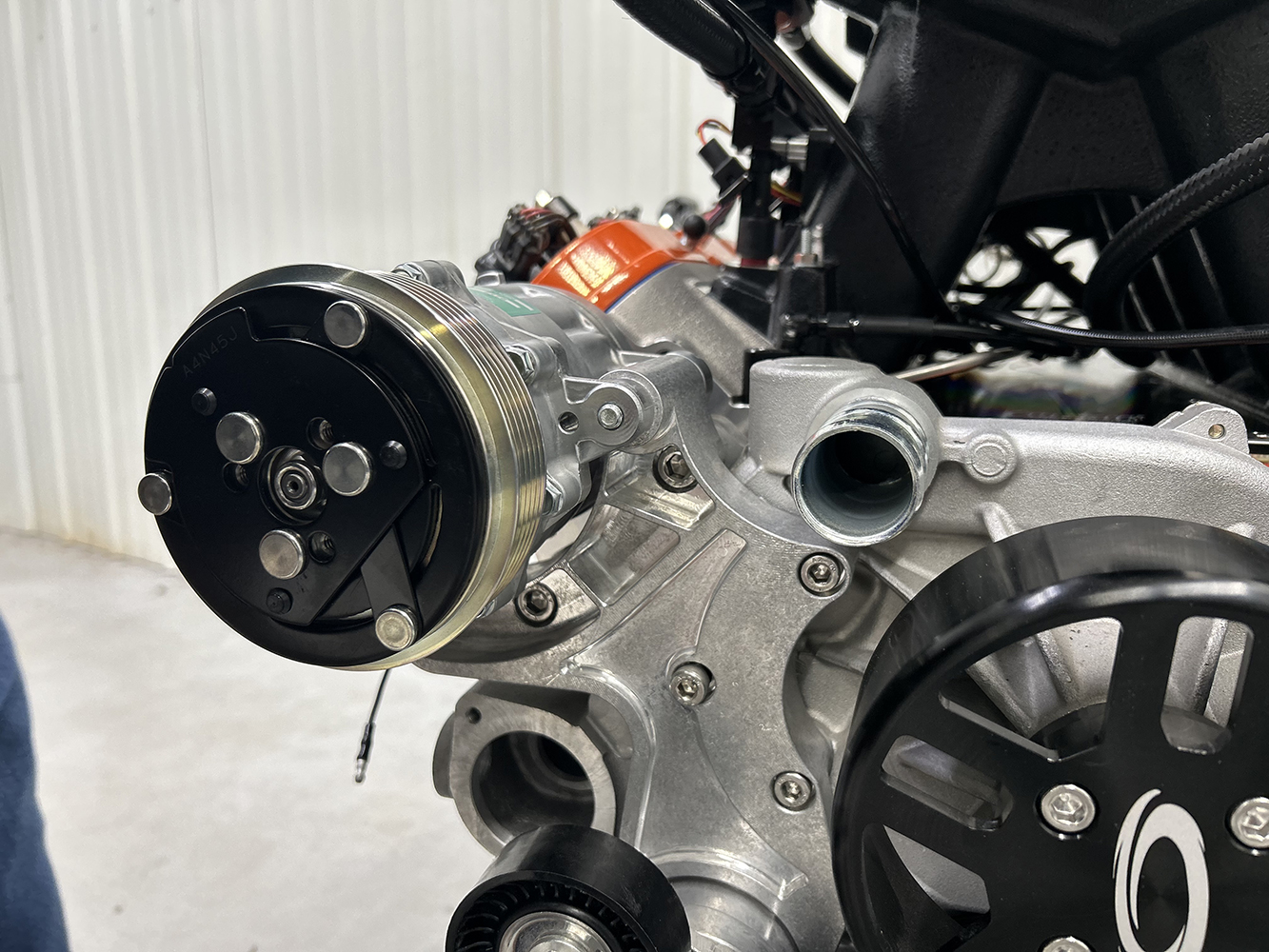 024 LS engine Sanden AC compressor install billet bracket system