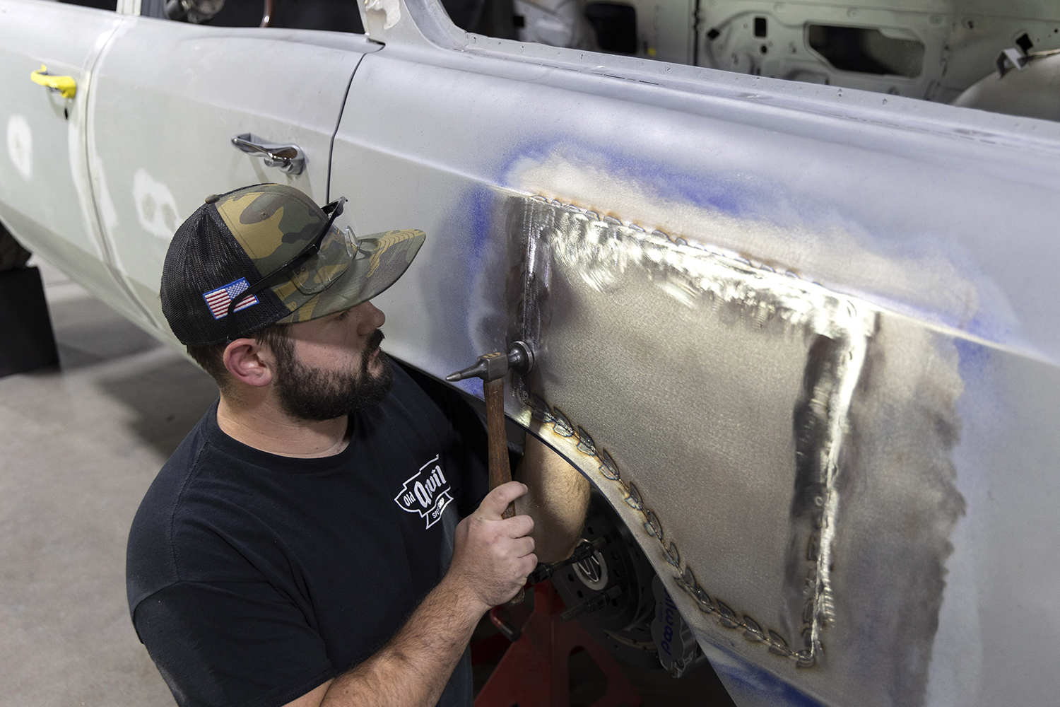 027 Heat shrinking process refines the metal panel minimizing distortion for a perfect factory like finish