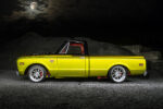 03 1968 Chevrolet C10 sleek side profile with lowered suspension and custom paint