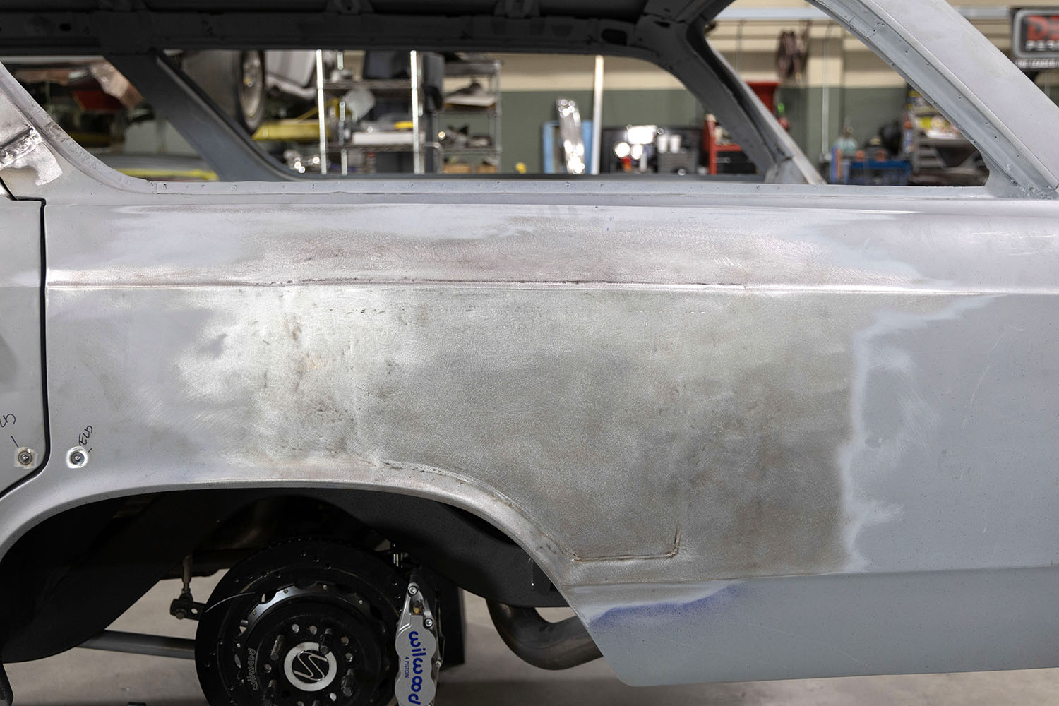030 Fully blended repair showcases a smooth factory like finish ready for primer and paint