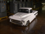 04 1957 Chevy Cameo pickup side profile lowered suspension billet wheels
