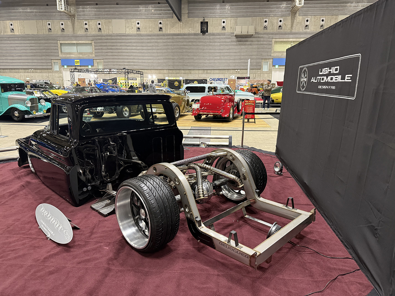 04 1960s Chevrolet C10 chassis build – Black cab with a custom frame and massive rear wheels