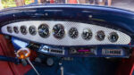 14 1932 Ford Tudor dashboard featuring engine turned aluminum with vintage style gauges