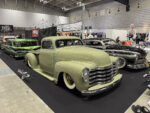 14 1950 Chevrolet 3100 – Smooth shaved body pastel green paint and a traditional hot rod stance