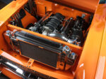 15 1957 Chevrolet Bel Air showcasing a fully detailed LS powered engine bay with custom fabrication