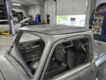16 Custom formed new roof skin clamped in place for final fitting