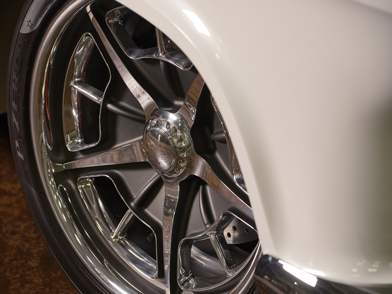 17 1957 Cameo billet wheels custom design Pirelli tires pro touring stance
