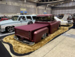 18 1956 Ford F100 – Satin burgundy custom bed cover and chrome details