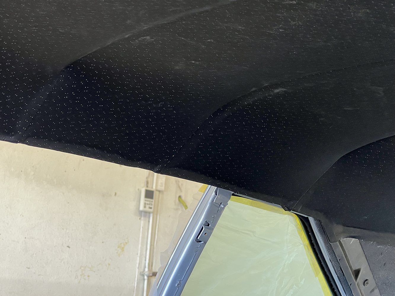 18 Completed headliner installation with a factory style look inside a 1970 Chevy Nova