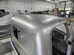 21 1951 Chevy pickup with a freshly shaped and smoothed chopped roof
