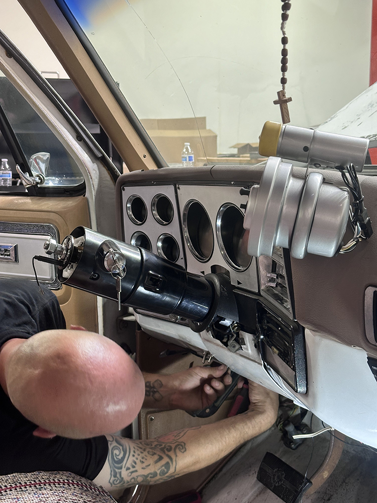 25 Final adjustments to the new column wiring and mounting brackets