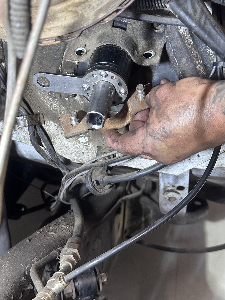 27 Installing a firewall mounted steering shaft bearing for improved column support