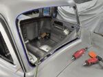 29 Seam welded front windshield frame blending the chop into the cab structure