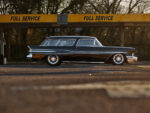 01 1957 Pontiac Safari wagon black custom lowered stance full service station vintage setting