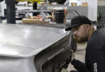 01 Custom metal fabrication on a 1962 Chevy Impala trunk