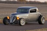 02 1935 Chevy Coupe custom grille exposed front suspension polished wheels Hoosier tires 1