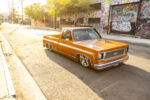 02 Custom 1973 Chevrolet C10 bagged truck orange paint